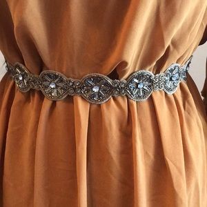 Bejeweled elastic belt